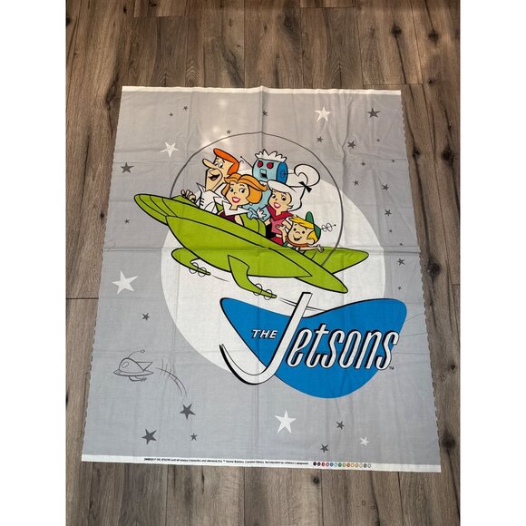 The Jetsons Cartoon Fabric Panel 36x44 Inches Hanna-Barbera Cotton Material Sewi - Picture 1 of 8